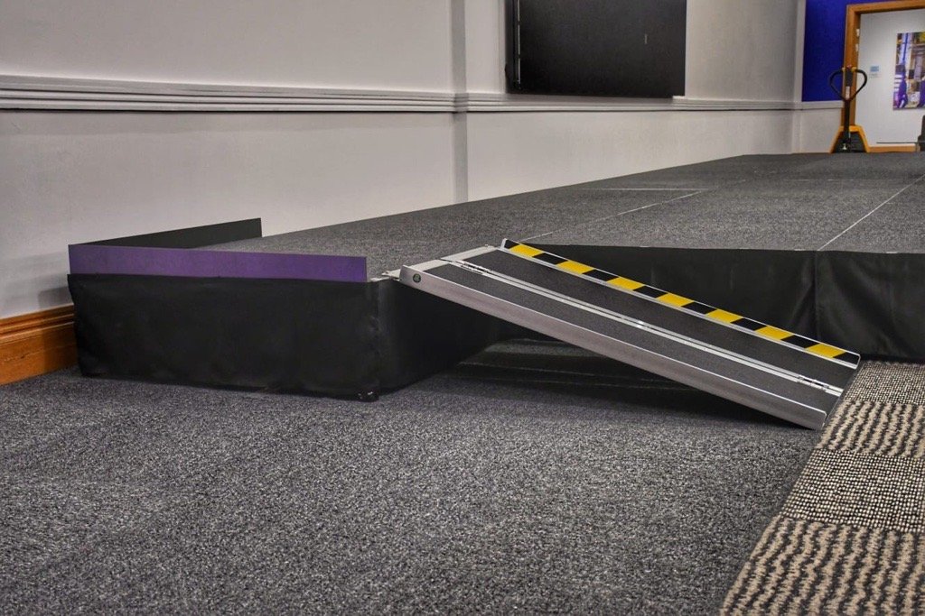 Rolls-Royce Derby portable stage installation project