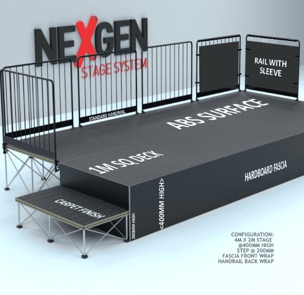 Temporary Stage Safety Setup